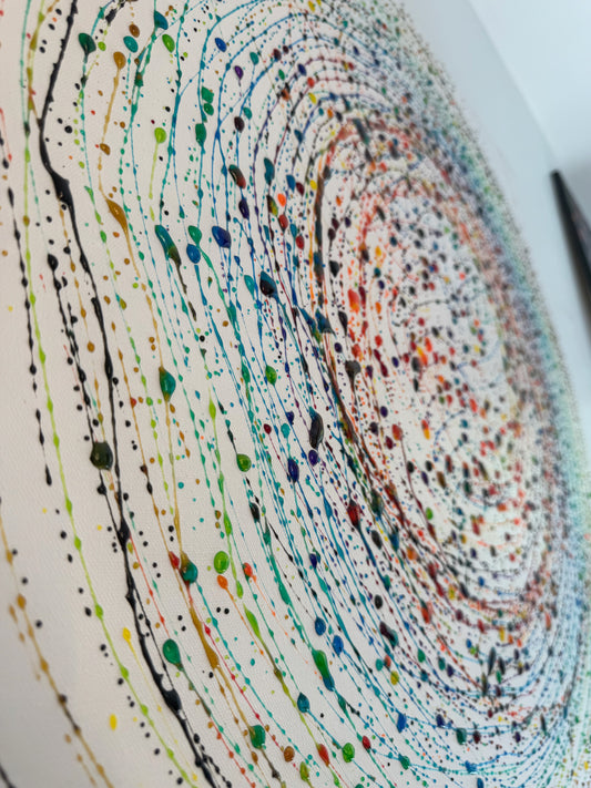 沈脈 - Toile Chinmyaku - Flux enfoui - 80cm x 80cm