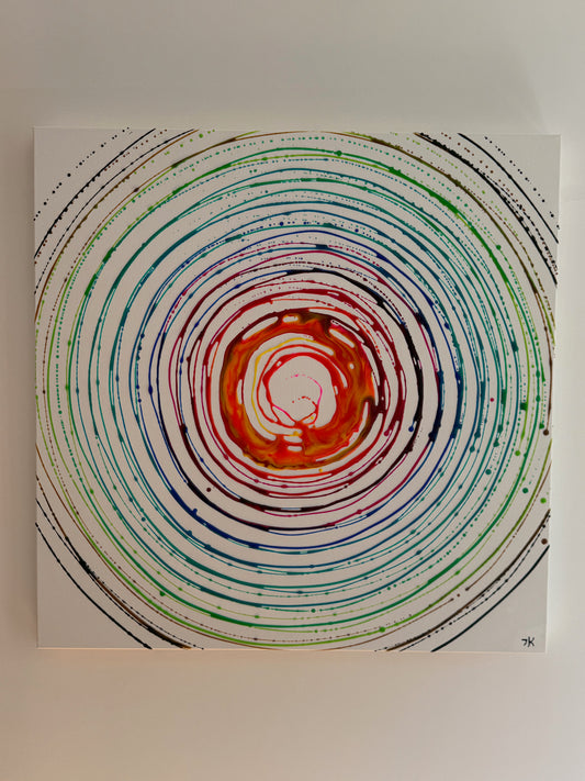 潮火 - Toile Shiobi - Marée de feu - 80cm x 80cm