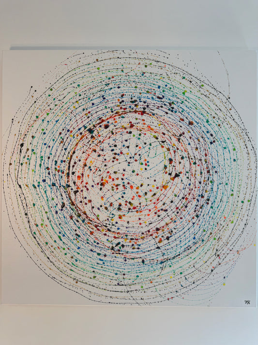 沈脈 - Toile Chinmyaku - Flux enfoui - 80cm x 80cm